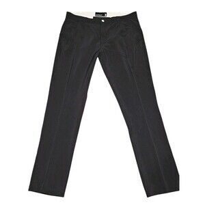 Mens Black Kikkor Golf Pants 36x33 Flat Front Slash Pockets Lightweight Stretch